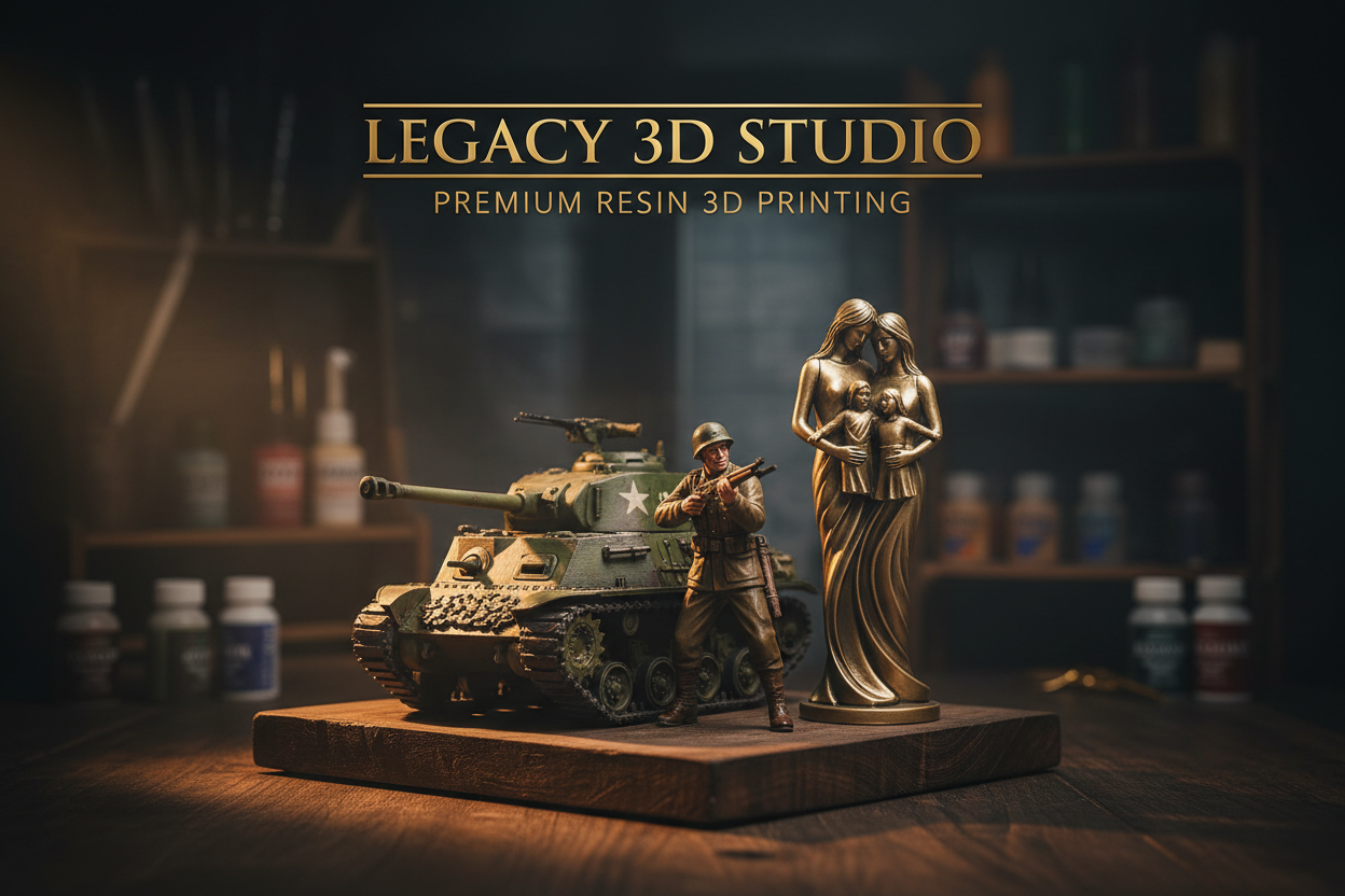 Legacy 3D Studio premium resin military figures and models